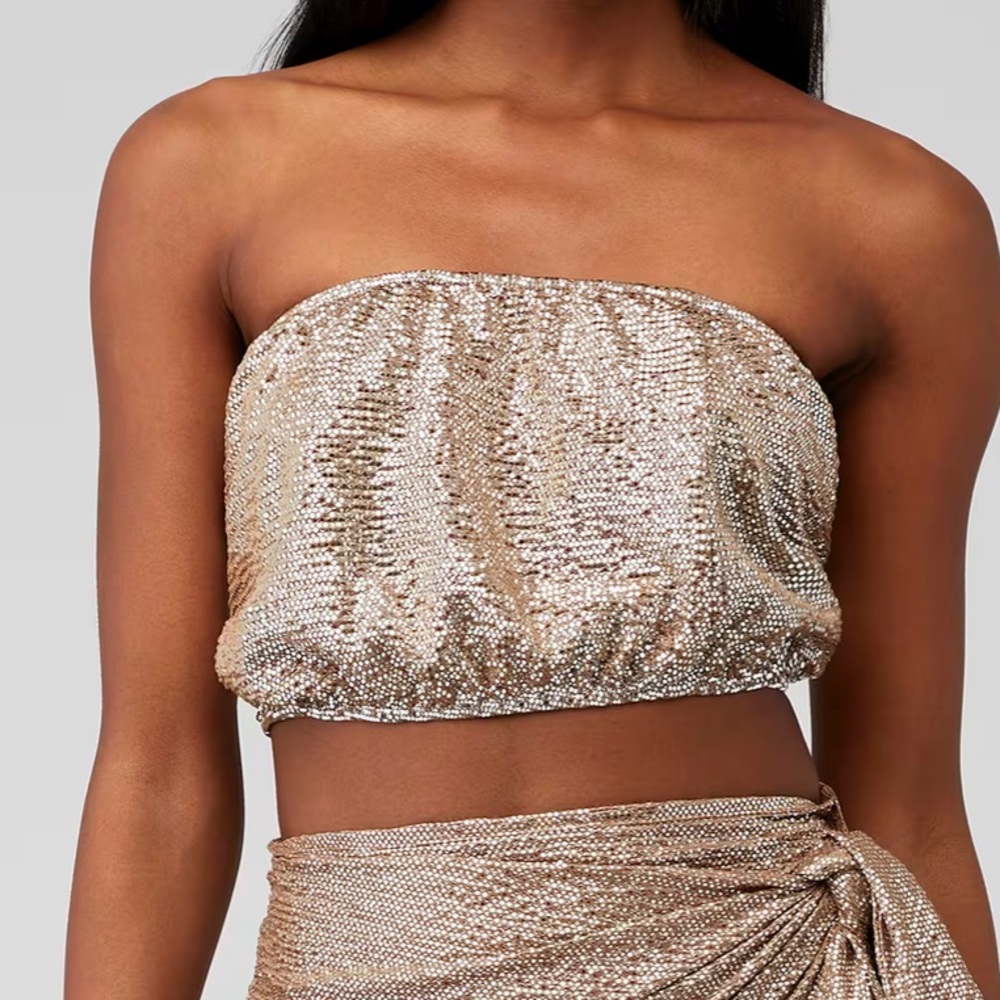 Show Me Your‎ Mumu Glitter Teeny Tube Top NWOT